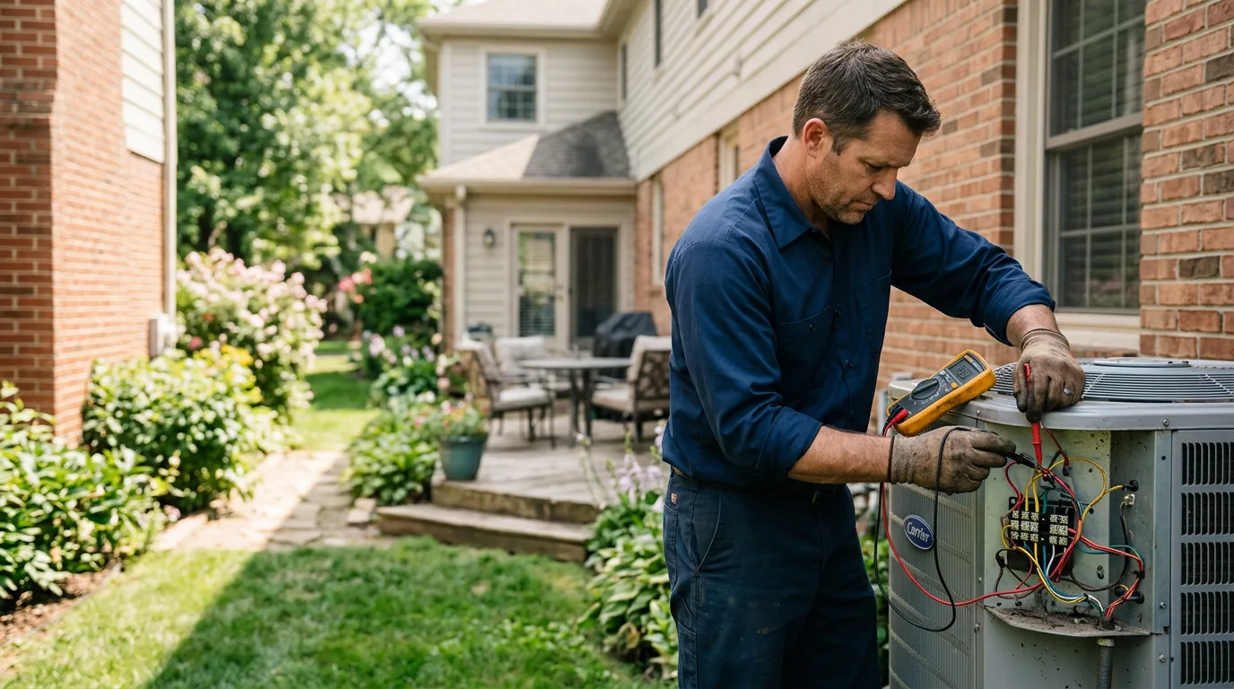 HVAC technician working near Gosport, IN